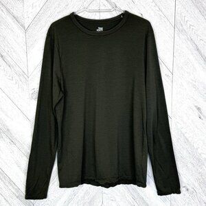 True North Base Layer Tee Top Shirt Merino Wool Green Mens Size Medium Gorpcore